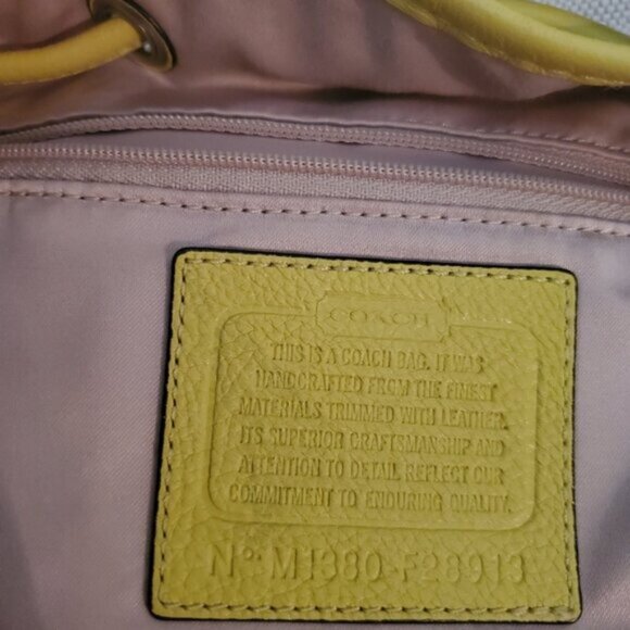 Coach Avery Canvas Drawstring Satchel Bag F28913 - Picture 15 of 15